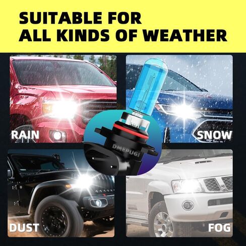 Halogen Headlights Compatible with Dodge Charger 2015 Headlight Bulbs,9012 High/Low Beams Bright Front Light Combo Kit,Plug & Play,Super Bright 6000K White,Pack of 2 in Saudi Arabia