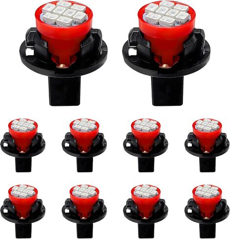 10 PCS T10 194 168 LED Dash Instrument Light Bulbs, Super Bright Panel Gauge Cluster Light with Twist Lock Socket, 12V 8-SMD LED Chipset Lamp Bulbs for Dashboard Map Dome (Green) in Kuwait