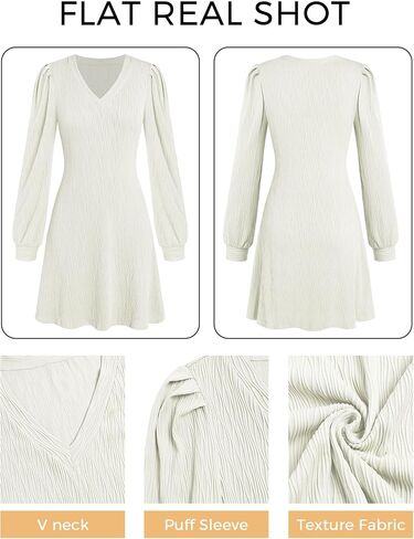 ZAFUL Fall Dresses for Women 2025 Knit V Neck Long Sleeve Sweater Dress A Line Casual Outfits in Saudi Arabia