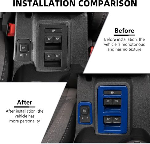 للحصول على تقليم التحكم في رفع نافذة برونكو ، 2pcs Center Center Console Rearview Mirror Adminting Cover متوافقة مع 2021-2025 Ford Bronco Interior Accessories ، White in Saudi Arabia