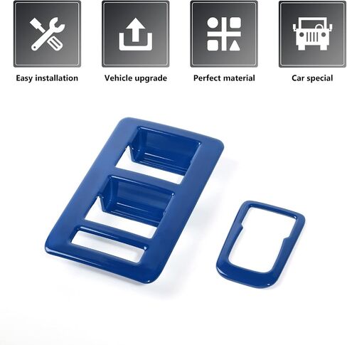 للحصول على تقليم التحكم في رفع نافذة برونكو ، 2pcs Center Center Console Rearview Mirror Adminting Cover متوافقة مع 2021-2025 Ford Bronco Interior Accessories ، White in Saudi Arabia