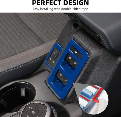 للحصول على تقليم التحكم في رفع نافذة برونكو ، 2pcs Center Center Console Rearview Mirror Adminting Cover متوافقة مع 2021-2025 Ford Bronco Interior Accessories ، White in Saudi Arabia