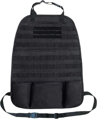 منظم مقعد السيارة منظم تكتيكي MOLLE BACK BACK LACK LACK Universal Cover Cover Cover Protector (Black) in Kuwait