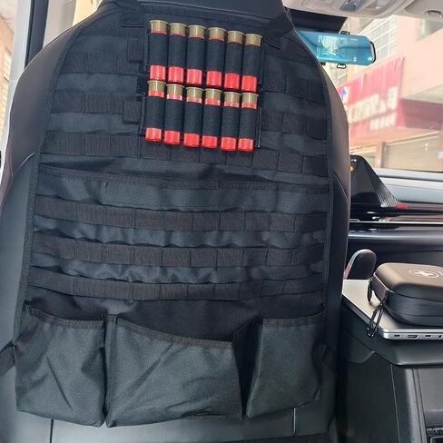 منظم مقعد السيارة منظم تكتيكي MOLLE BACK BACK LACK LACK Universal Cover Cover Cover Protector (Black) in Kuwait