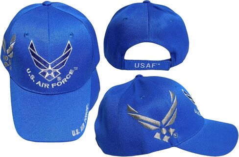 تجارة أجنحة سلاح الجو الأمريكي مع Shadow Royal Blue Acrylic Acrylic Asproed Cap Hat ، 7 3/4 in Saudi Arabia