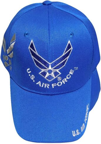 تجارة أجنحة سلاح الجو الأمريكي مع Shadow Royal Blue Acrylic Acrylic Asproed Cap Hat ، 7 3/4 in Saudi Arabia