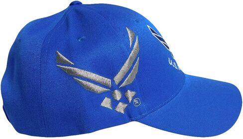 تجارة أجنحة سلاح الجو الأمريكي مع Shadow Royal Blue Acrylic Acrylic Asproed Cap Hat ، 7 3/4 in Saudi Arabia