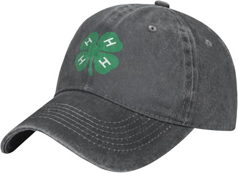 4-H Clover Baseball Cowboy Hat قبعة سائق شاحنة قابل للتعديل in Saudi Arabia