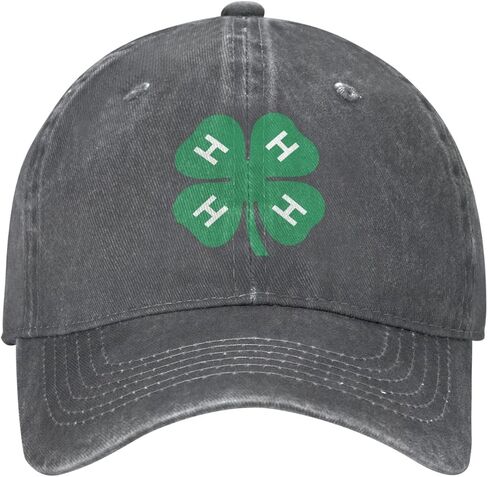 4-H Clover Baseball Cowboy Hat قبعة سائق شاحنة قابل للتعديل in Saudi Arabia