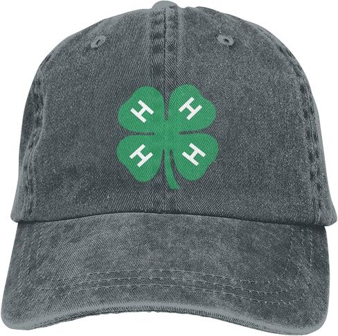 4-H Clover Baseball Cowboy Hat قبعة سائق شاحنة قابل للتعديل in Saudi Arabia