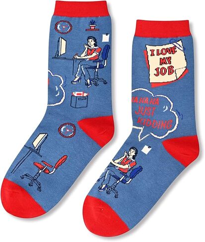 جوارب أفكار هدايا مضحكة من HAPPYPOP للنساء - جوارب أقوال مضحكة للمكتب جوارب تقاعد غير مناسبة للنساء، هدايا عمل متقاعدة وقح in Saudi Arabia