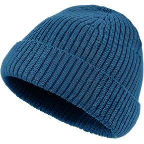 Trawler Beanie for Women Men Roll-up Edge Skullcap Soft Warm Fisherman Watch Caps Cuffed Swag Knitted Hat