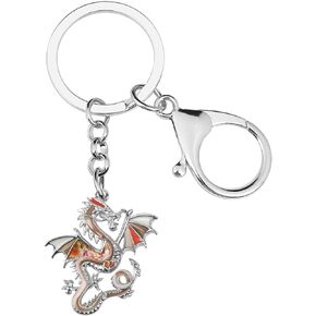 Enamel Alloy Novelty Dragon Keychains Car Key Ring Fashion Jewelry for Women Girls Kids Charms Gifts