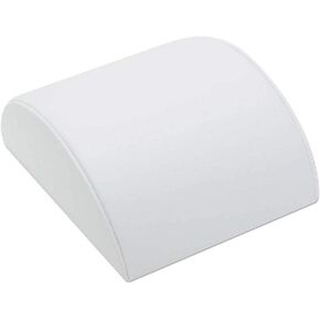 888 Display - White Faux Leather Half Moon Bracelet Showcase Display Stand 8 1/4" x 5" x 2 1/2" H (210 x 127 x 63mm)
