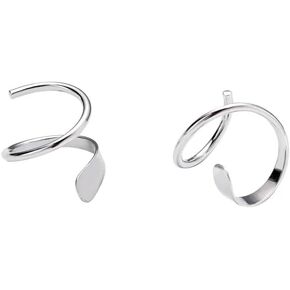 Small Double Hoop Earring for Single Piercing, Double Twist Earrings for One Hole