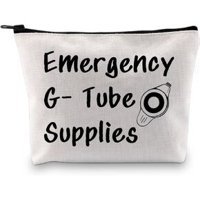Feeding Tube Bag Funny Dietician Gift Nurse Cosmetics Makeup Bag Critical Care Nursing Gift Emergency G Tube Supplies (G- Tube Supplies)