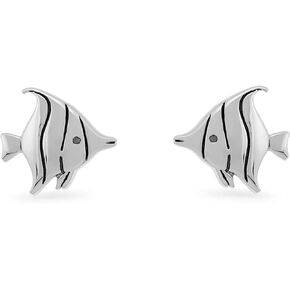 Boma Jewelry Sterling Silver Tropical Fish Stud Earrings