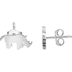 FAADBUK Rhino Stud Earrings Rhinoceros Gift Rhino Lover Gift Safari Animal Jewelry Wildlife Gift Zoo Keeper Gift