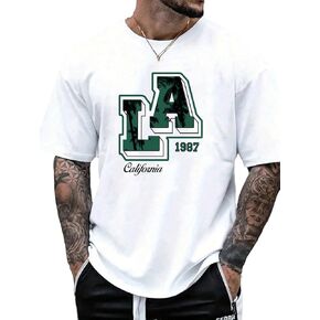 SOLY HUX Men's Graphic T Shirts Letter Print Short Sleeve Round Neck Casual Tees Tops