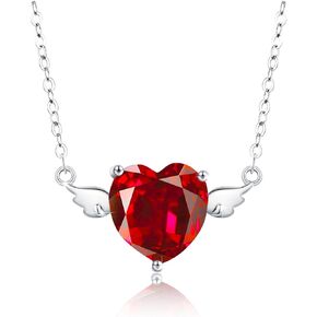 Angel Wings Necklace 925 Sterling Silver Guardian Angel Wings Pendant Angel Wing Heart Necklace Christmas Demon Angel Wings Necklace Angel Jewelry Gifts for Women Girls