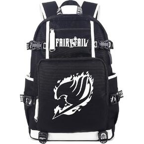 Roffatide Anime Fairy Tail Luminous Backpack Cosplay Book Bag Laptop Backpack with USB Charging Port & Headphone Port in Saudi Arabia