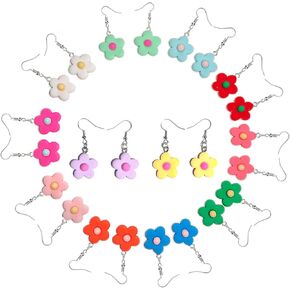 Indie Flower Earrings Daisy Earrings Kidcore Earrings Y2k Earrings Aesthetic Earrings Alt Cute Fun Kawaii Earrings for Egirl Women Girls in Kuwait