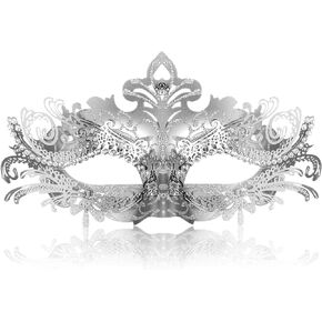 Erythem Masquerade Mask for Women Metal Mask Venetian Party Fit for Costume Party Ball Prom Mardi Gras