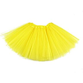 Wgudzpj 2-8Years Girls Tutu Classic Elastic 3 Layered Tulle Skirt Tutu for Toddler Girl