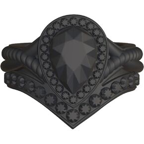 Black Silicone Ring for Women Rubber Ring Wedding Ring Sets for Women Engagement