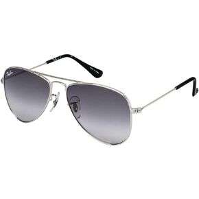 Ray-Ban Jr. Kids Aviator Kids Sunglasses (RJ9506) Silver Shiny/Grey Mirror - Non-Polarized - 50mm