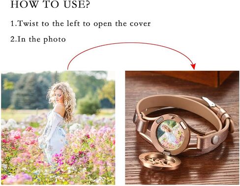 Cupimatch Essential Oil Diffuser Bracelet Wristband, Stainless Steel Aromatherapy Locket Bracelets Adjustable Leather Band with 10 Color Pads Jewelry Gift Set for Girls Women in Saudi Arabia