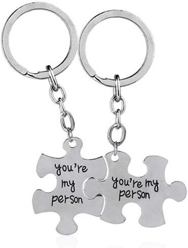 2 Pcs You're My Person Puzzle Alloy Keychain Jewelry Set, Valentines Day Gift, Best Friend Gift in Saudi Arabia