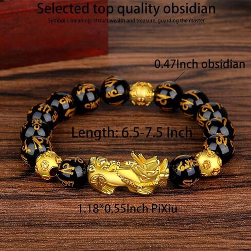 Feng Shui Bracelet Obsidian Bracelet, Pi Xiu Feng Shui Bracelet Consecration Bracelets Can Bring Luck and Wealth for Any Occasion in Kuwait