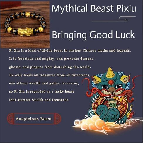 Feng Shui Bracelet Obsidian Bracelet, Pi Xiu Feng Shui Bracelet Consecration Bracelets Can Bring Luck and Wealth for Any Occasion in Kuwait