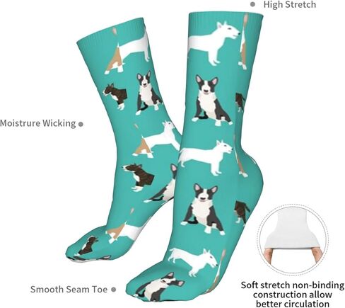 AOTOSE Bull Terrier Simple Terriers Dog Breed الرجال الجوارب الرياضية الكاحل وسادة الجري الجوارب للرجال والنساء الجوارب القطنية طاقم الجوارب, أسود, One Size in Kuwait