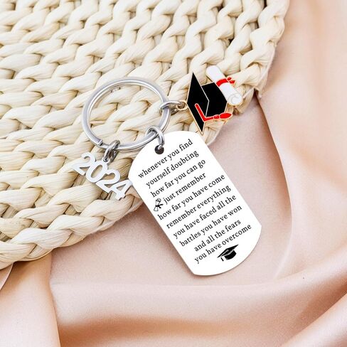 Graduation Gifts For Him Her 2024 Keychain For High School College Seniors Graduates Class Of 2024 Phd Masters Graduation Gifts For Women Men Inspirational in Saudi Arabia