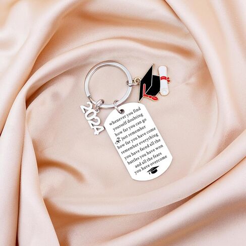 Graduation Gifts For Him Her 2024 Keychain For High School College Seniors Graduates Class Of 2024 Phd Masters Graduation Gifts For Women Men Inspirational in Saudi Arabia
