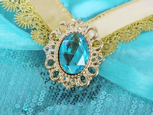 Jurebecia Princess Costume for Girls Halloween Dress up Fancy Birthday Theme Party Role Play Outfit Blue in Kuwait