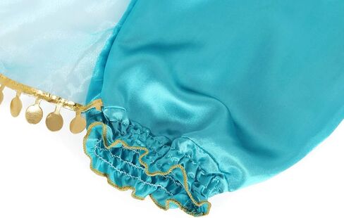 Jurebecia Princess Costume for Girls Halloween Dress up Fancy Birthday Theme Party Role Play Outfit Blue in Kuwait