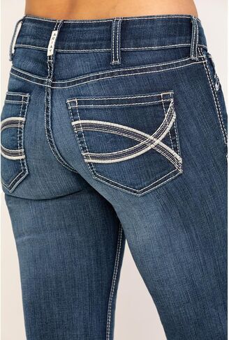 ARIAT Women's R.e.a.l. Mid Rise Arrow Fit Stretch Shayla Boot Cut Jean in Saudi Arabia