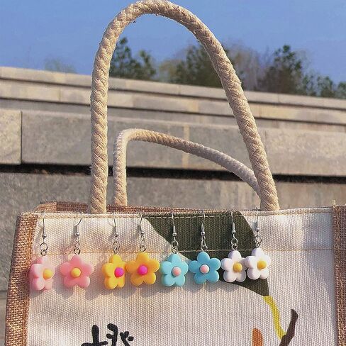 Indie Flower Earrings Daisy Earrings Kidcore Earrings Y2k Earrings Aesthetic Earrings Alt Cute Fun Kawaii Earrings for Egirl Women Girls in Kuwait