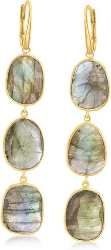Ross-Simons Labradorite Triple-Drop Earrings in 18kt Gold Over Sterling in Saudi Arabia