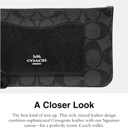 Coach Signature PVC Zip Top Wallet in Kuwait