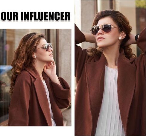 DUCO Retro Aviator Polarized Sunglasses Women Men Vintage Double Bridge Sun Glasses Classic Shades DC1208 in Saudi Arabia