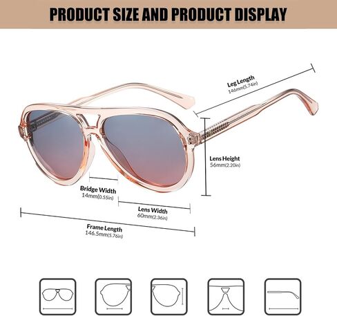 DUCO Retro Aviator Polarized Sunglasses Women Men Vintage Double Bridge Sun Glasses Classic Shades DC1208 in Saudi Arabia