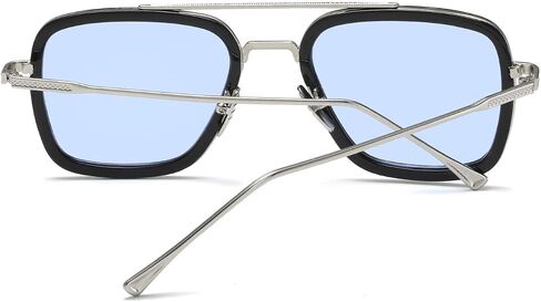 Tony Stark Sunglasses Vintage Square Metal Frame for Men Women -Iron Man and Spider-Man Vintage Sun Glasses in Saudi Arabia