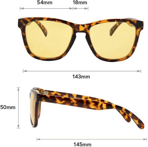 نظارات VITENZI للرؤية الليلية للرجال والنساء مضادة للوهج وآمنة للقيادة الليلية والنهارية عالية الدقة باللون الأصفر تورينو in Kuwait