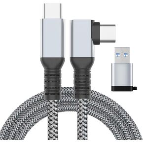 Link Cable 16FT VR Cable Compatible with Meta Oculus Quest 2/Quest 3/Pro Pico, Nylon Braided Accessories and Gaming PC Steam VR, USB 3.0 Data Transfer Type C Cable, for VR Headset