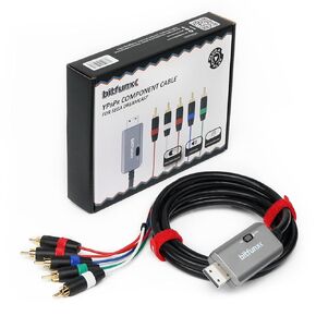 Dreamcast Component Cable Adapter - Supports RGBS VGA to Component Video 5RCA YPbPr Cable, Plug & Play Video Game Adapter with No Lag, Component Converter for Dreamcast Console