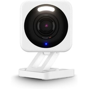 كاميرا Wyze Cam v4، كاميرا أمان منزلية ذكية بدقة 2K HD Wi-Fi، للاستخدام الداخلي/الخارجي، مراقبة الحيوانات الأليفة/الطفل، كشاف/صافرة إنذار تعمل بالحركة، رؤية ليلية ملونة محسنة، صوت ثنائي الاتجاه، تخزين محلي/سحابي، سلكي، أبيض in Kuwait